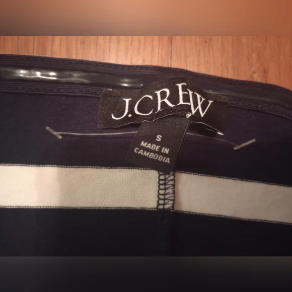 NWOT J. Crew Mariner Jersey Navy and White Striped Tube Top Size S - Picture 5 of 5